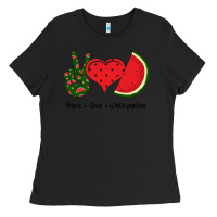 Black Peace Love Watermelon Ladies Tee - Bettercallsaul