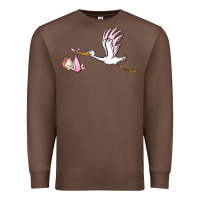 Chestnut stork with baby girl Premium Sweatshirt - BarkalooDesign