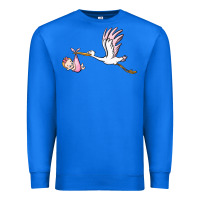 True Royal stork with baby girl Premium Sweatshirt - BarkalooDesign
