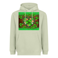 Matcha st.patricks heart shamrocks glitter Heavyweight Hoodie - BarkalooDesign