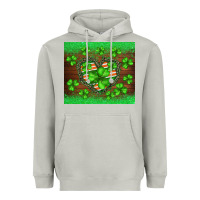 Moon Dust st.patricks heart shamrocks glitter Heavyweight Hoodie - BarkalooDesign