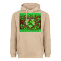 Mushroom st.patricks heart shamrocks glitter Heavyweight Hoodie - BarkalooDesign