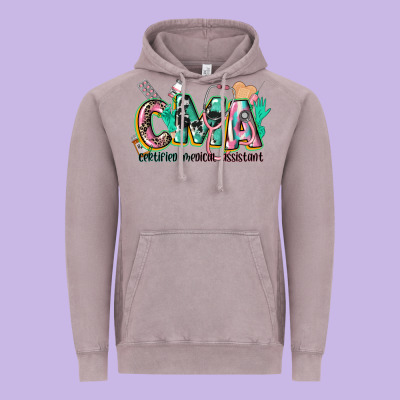 Certified Medical Assistant Vintage Hoodie Designed By Cowgirlartshop