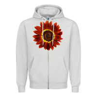 Dove Grey Rouge Royale Sunflower Zipper Hoodie - LillyAllenDesigns