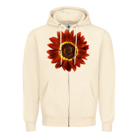 Sandshell Rouge Royale Sunflower Zipper Hoodie - LillyAllenDesigns