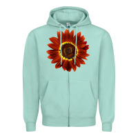 Seafoam Rouge Royale Sunflower Zipper Hoodie - LillyAllenDesigns