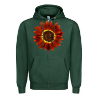 Sports Green Rouge Royale Sunflower Zipper Hoodie - LillyAllenDesigns