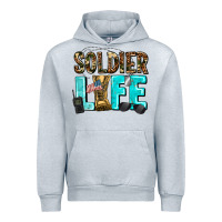 Heather Grey soldier  life Urban Hoodie - AdoDesignShop