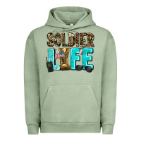 Pigment Oil Green soldier  life Urban Hoodie - AdoDesignShop