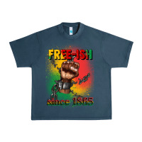 Midnight Navy free ish since 1865 juneteenth Urban Heavy Tee - CowGirlArtShop