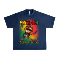 Navy free ish since 1865 juneteenth Urban Heavy Tee - CowGirlArtShop