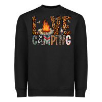 Black Love Camping Heavyweight Sweatshirt - CowhideDigitalArt