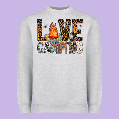 Love Camping Heavyweight Sweatshirt Designed By Cowhidedigitalart