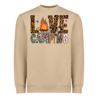 Mushroom Love Camping Heavyweight Sweatshirt - CowhideDigitalArt