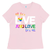 Bubblegum Pink All For Love And Love For All Ladies Tee - Bettercallsaul