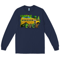 Navy Loads of luck School bus Long Sleeve Tee - CowGirlArtShop