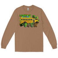 Toasted Coconut Loads of luck School bus Long Sleeve Tee - CowGirlArtShop