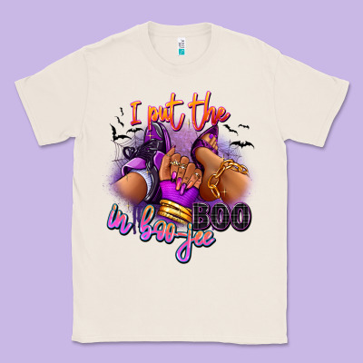 I Put The Boo In Boo-jee Sneaker And Heel Classic Tee Designed By Ranaportraitstore