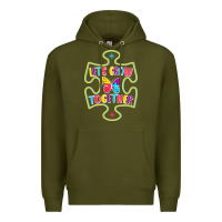 Army Green Let s Grow Together Premium Hoodie - CowhideDigitalArt