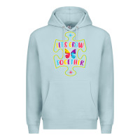 Blue Mist Let s Grow Together Premium Hoodie - CowhideDigitalArt