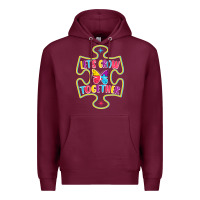 Burgundy Let s Grow Together Premium Hoodie - CowhideDigitalArt