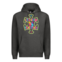 Charcoal Heather Let s Grow Together Premium Hoodie - CowhideDigitalArt