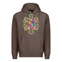 Coffee Let s Grow Together Premium Hoodie - CowhideDigitalArt