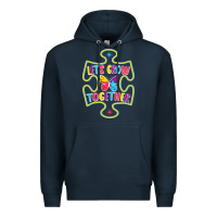 Navy Let s Grow Together Premium Hoodie - CowhideDigitalArt