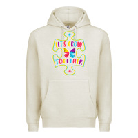Oatmeal Heather Let s Grow Together Premium Hoodie - CowhideDigitalArt