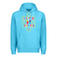 Ocean Blue Let s Grow Together Premium Hoodie - CowhideDigitalArt