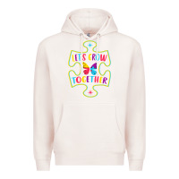 Pale Pink Let s Grow Together Premium Hoodie - CowhideDigitalArt