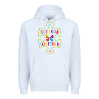 White Let s Grow Together Premium Hoodie - CowhideDigitalArt