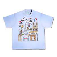 Paris Bonjour Eiffel Tower Paris Lover Paris Traveling Vacay Urban Heavy Tee | Teevron