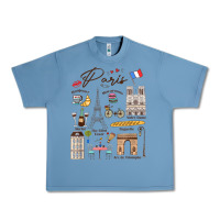 Pebble Blue paris bonjour eiffel tower paris lover paris traveling vacay Urban Heavy Tee - trangStudio