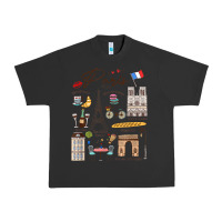 Pigment Black paris bonjour eiffel tower paris lover paris traveling vacay Urban Heavy Tee - trangStudio