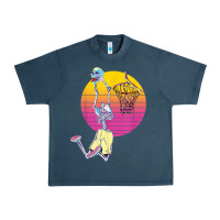 Midnight Navy basketball player halloween pumpkin skeletons kids boys Urban Heavy Tee - trangStudio