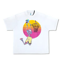 Basketball Player Halloween Pumpkin Skeletons Kids Boys Urban Heavy Tee | Teevron