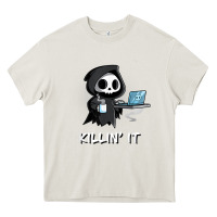 Cream killin' it shirt funny grim reaper halloween sarcasm Heavy Core Tee - trangStudio