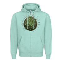 Seafoam arizona fishhook cactus Zipper Hoodie - LillyAllenDesigns
