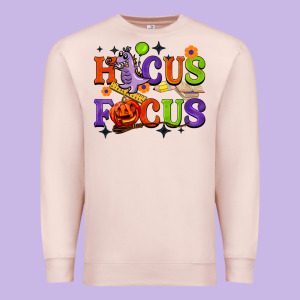 Hocus Focus Halloween Teacher Premium Sweatshirt Designed By Barkaloodesign
