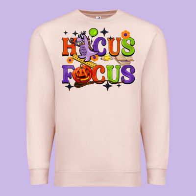 Hocus Focus Halloween Teacher Premium Sweatshirt Designed By Barkaloodesign