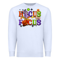 White hocus focus halloween teacher Premium Sweatshirt - BarkalooDesign