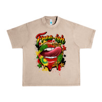 French Oak free ish juneteenth lips Urban Heavy Tee - CowGirlArtShop