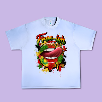 Free Ish Juneteenth Lips Urban Heavy Tee Designed By Cowgirlartshop