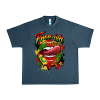 Midnight Navy free ish juneteenth lips Urban Heavy Tee - CowGirlArtShop