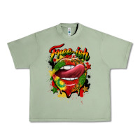 Oil Green free ish juneteenth lips Urban Heavy Tee - CowGirlArtShop