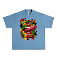 Pebble Blue free ish juneteenth lips Urban Heavy Tee - CowGirlArtShop