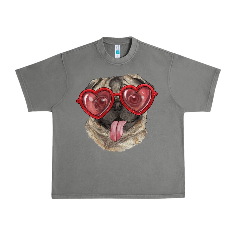 Pug With Love Glasses Urban Heavy Tee by RanaPortraitStore | Teevron