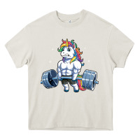 Cream Unicorn Weightlifting T Fitness Gym Deadlift Rainbow Gifts Party Men W Heavy Core Tee - trangStudio