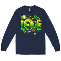Navy Love St. Patrick's Day Long Sleeve Tee - HowdyJamesFarm